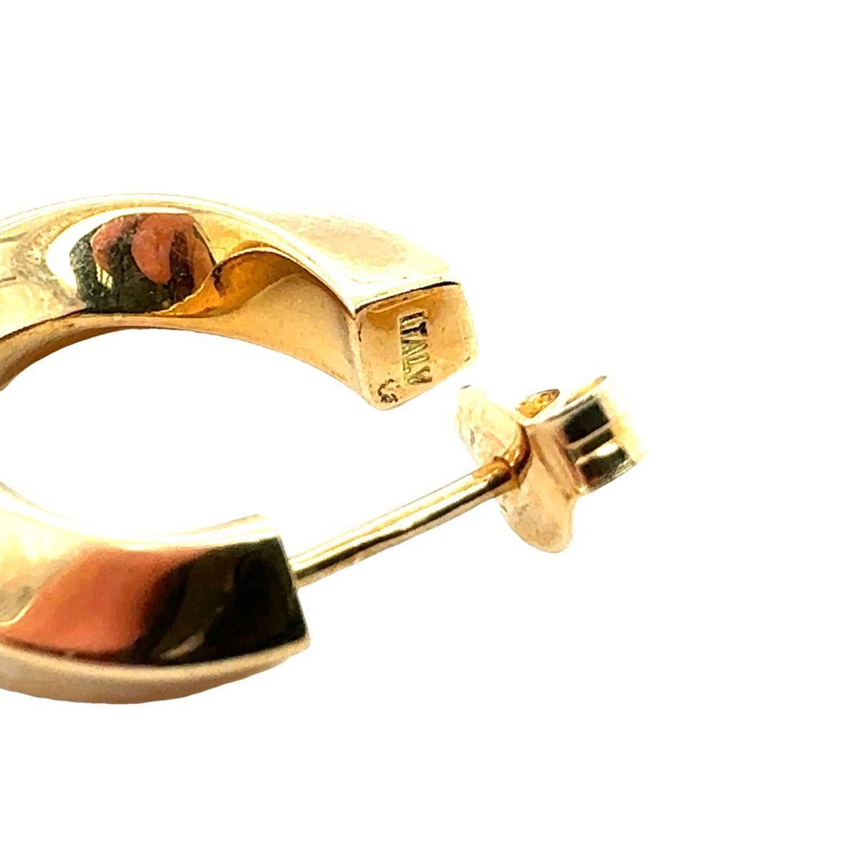 Women's 18k Yellow Gold Tiffany & Co. Twist Hoop Earrings For Sale