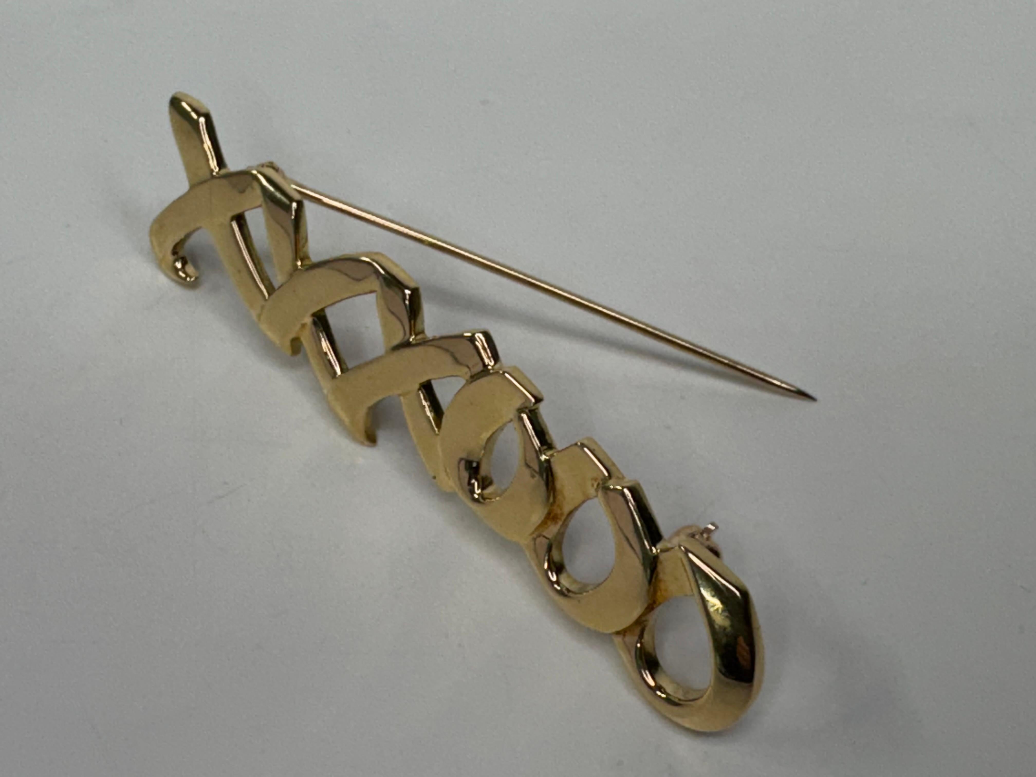 Broches Tiffany XO de oro amarillo de 18k Art Decó en venta