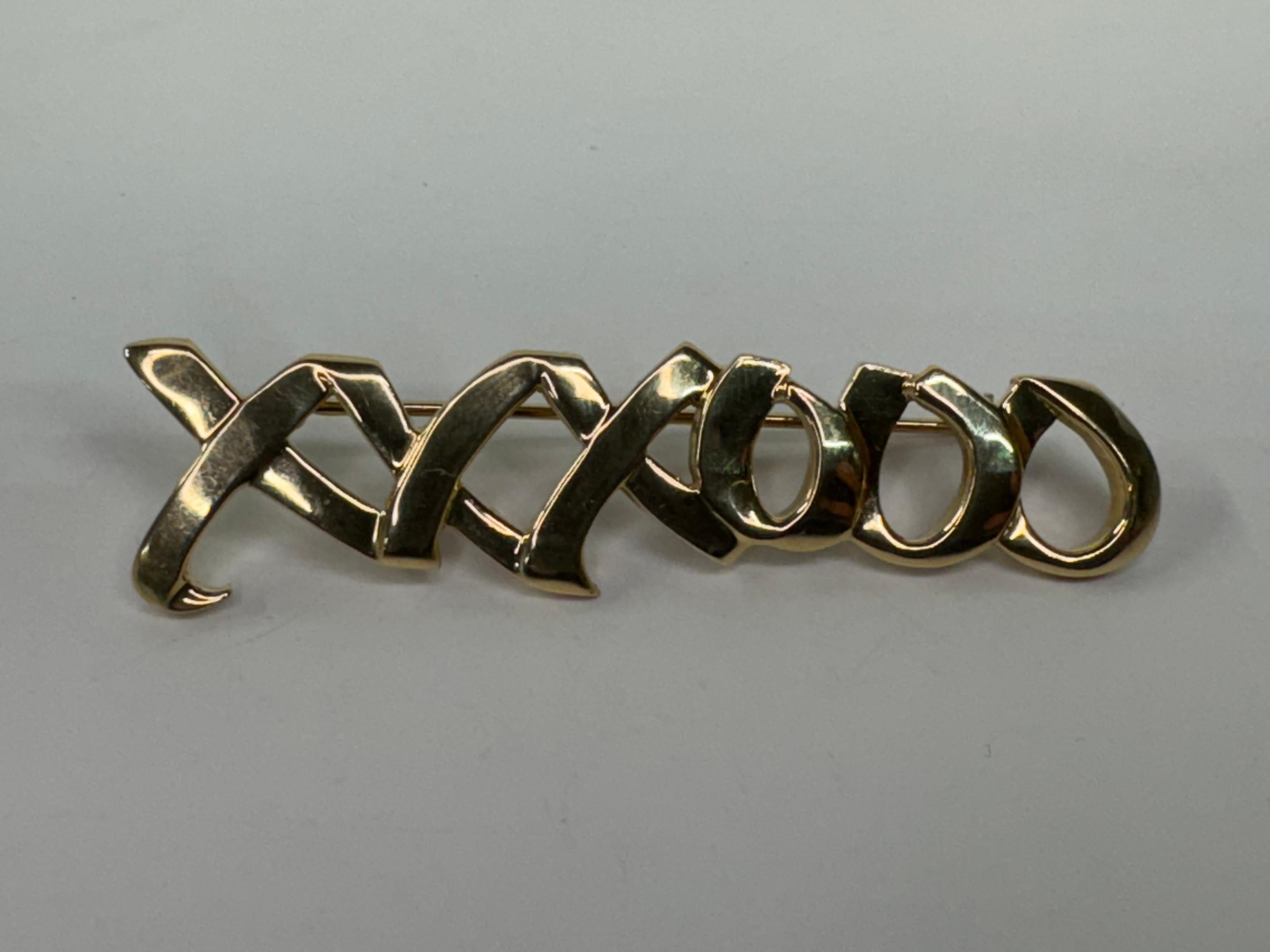 Broches Tiffany XO de oro amarillo de 18k en Bueno estado para la venta en Palm Desert, CA