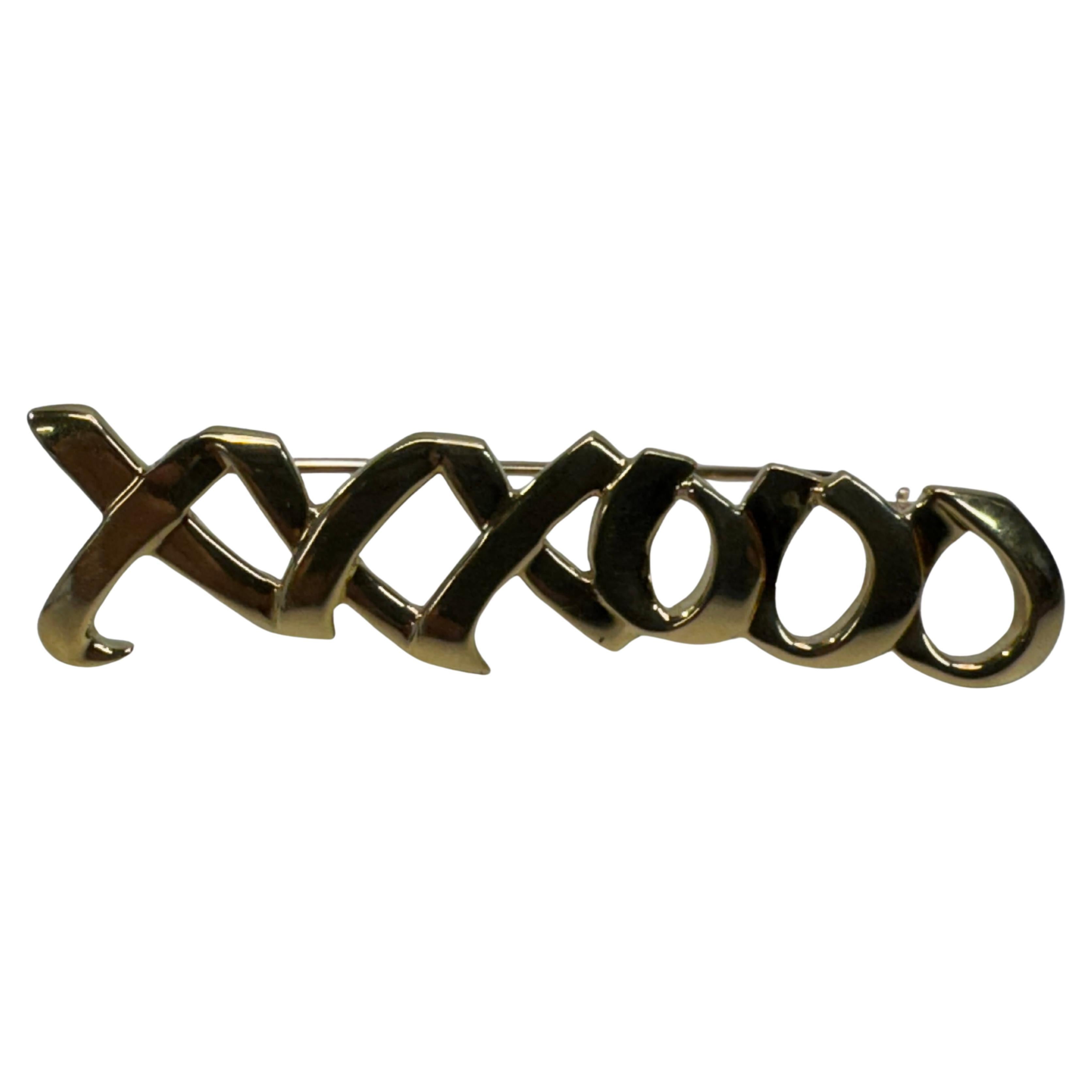 18k Yellow Gold Tiffany XO Brooches