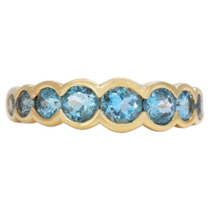 18K Yellow Gold Topaz Ring For Sale