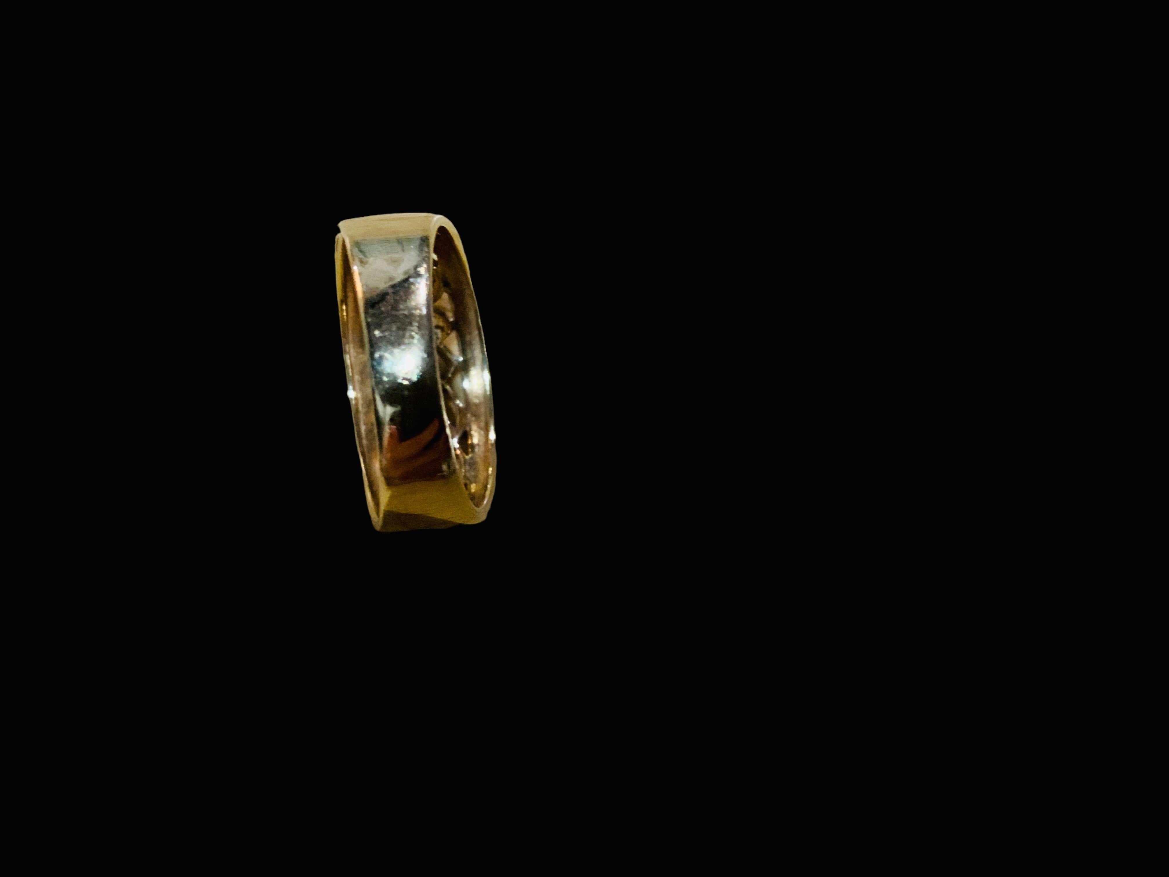 18k Yellow Gold Turkish Band Ring In Good Condition For Sale In Guaynabo, PR