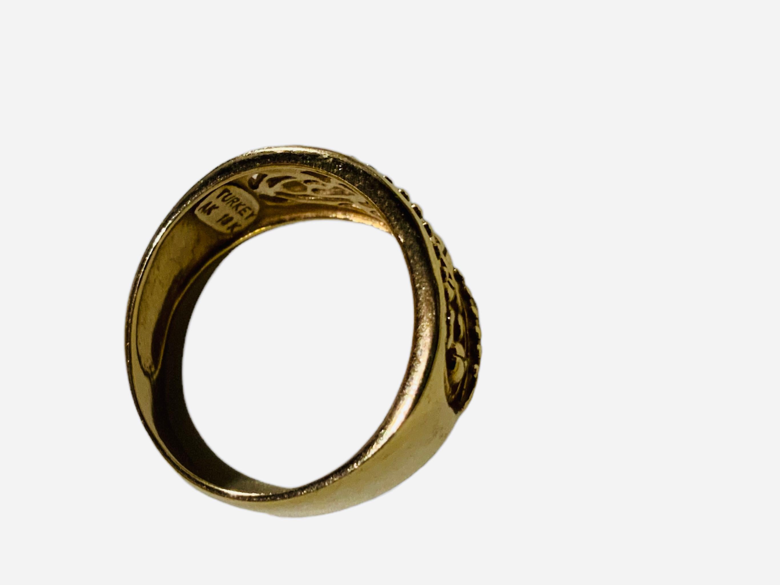 18K Gelbgold Türkisch Band Ring für Damen oder Herren im Angebot