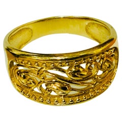 18K Gelbgold Türkisch Band Ring