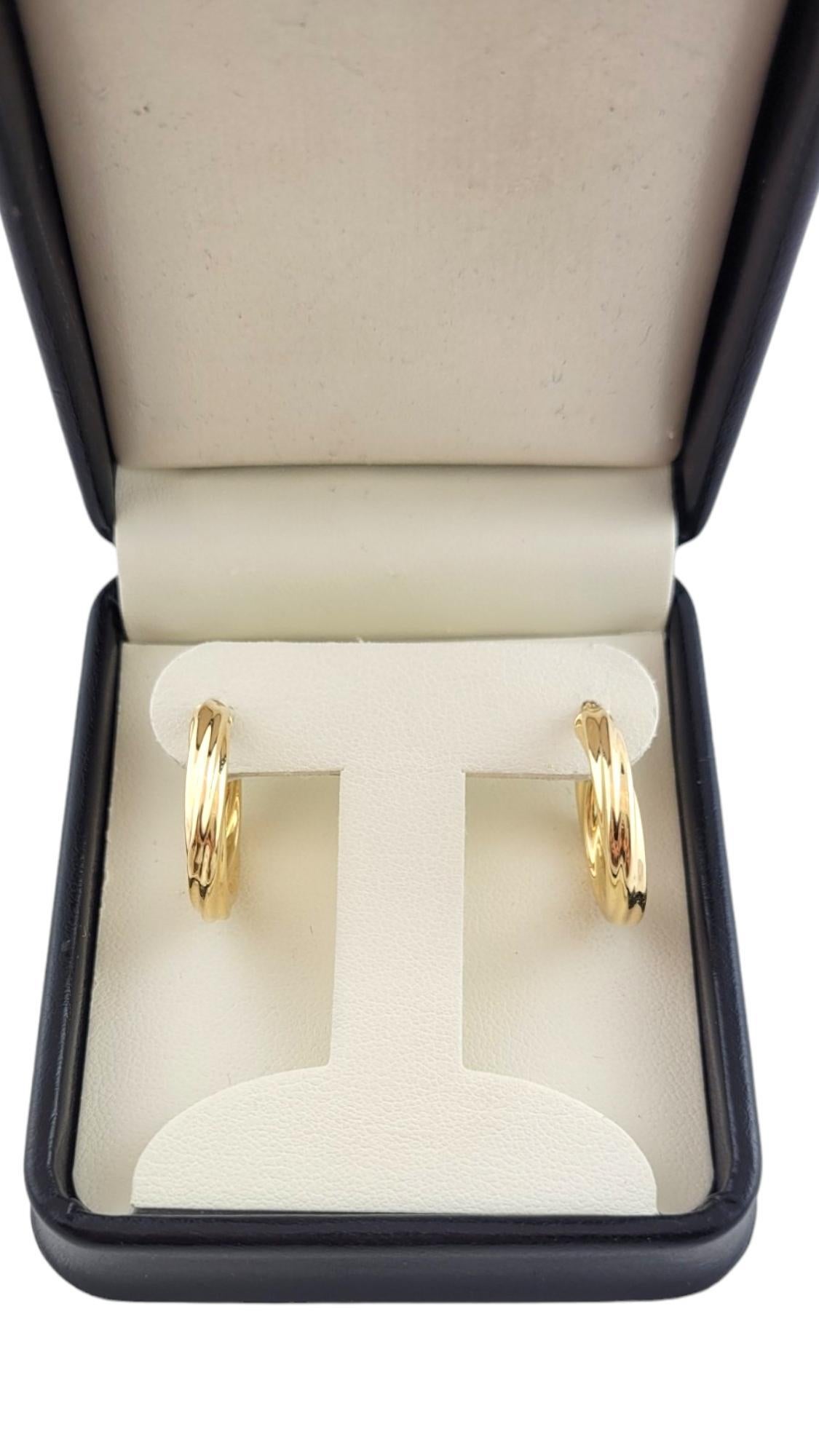Women's 18K Yellow Gold Twist Hoop Earrings #15870