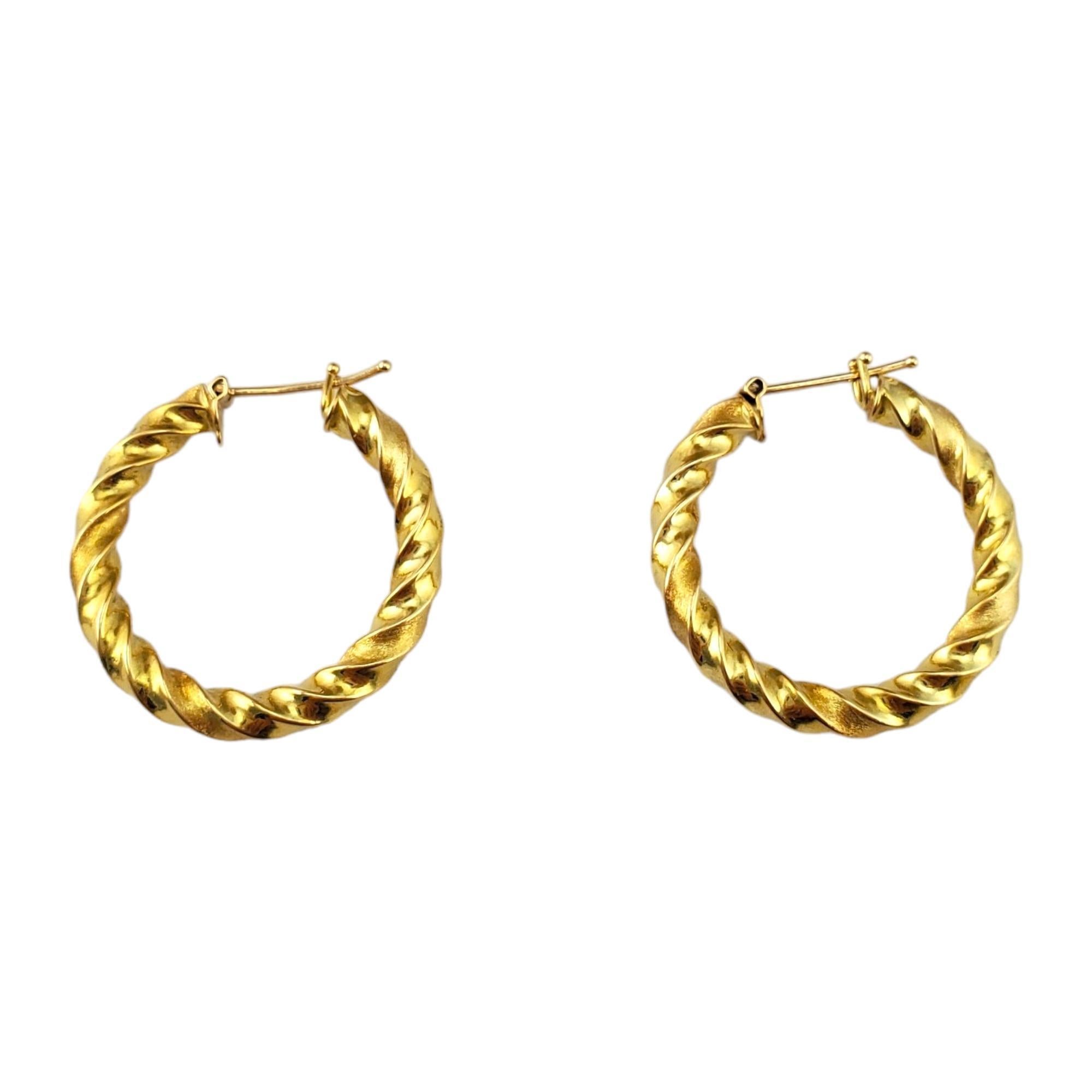 18 Karat Gelbgold gedrehte Creolen #21359