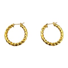 18 Karat Gelbgold gedrehte Creolen #21359