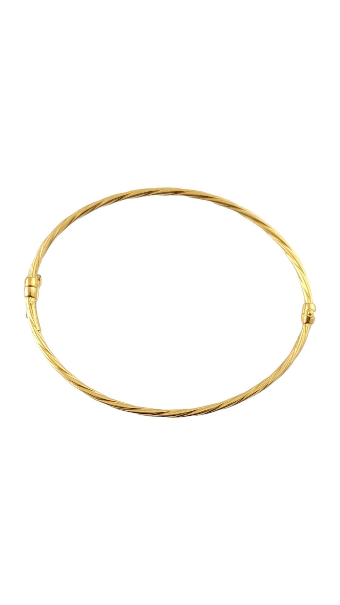 Women's 18K Yellow Gold Twisted Bangle Bracelet #17336