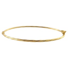 18K Yellow Gold Twisted Bangle Bracelet #17336
