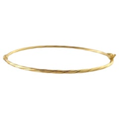 18K Yellow Gold Twisted Bangle Bracelet #17336