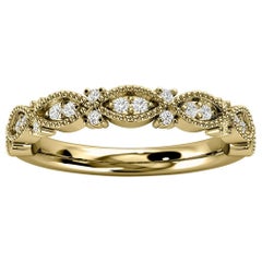 Bague en or jaune 18 carats Valence Milgrain avec diamants 1/5 carat « Tw »