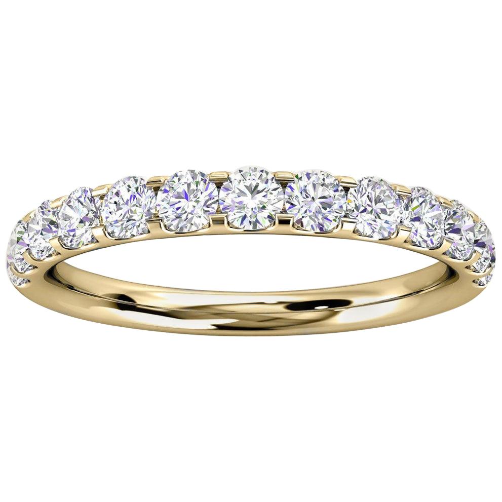 Anillo de diamantes microperforados Valerie de oro amarillo de 18 quilates '1/2 ct. Tw'