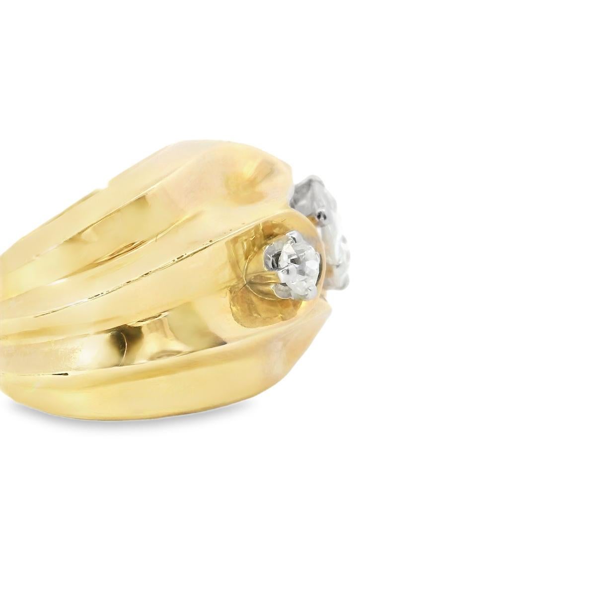 18k Gelbgold  Van Cleef & Arpels 1940er Jahre  Diamant  Ring im Zustand „Gut“ in New York, NY