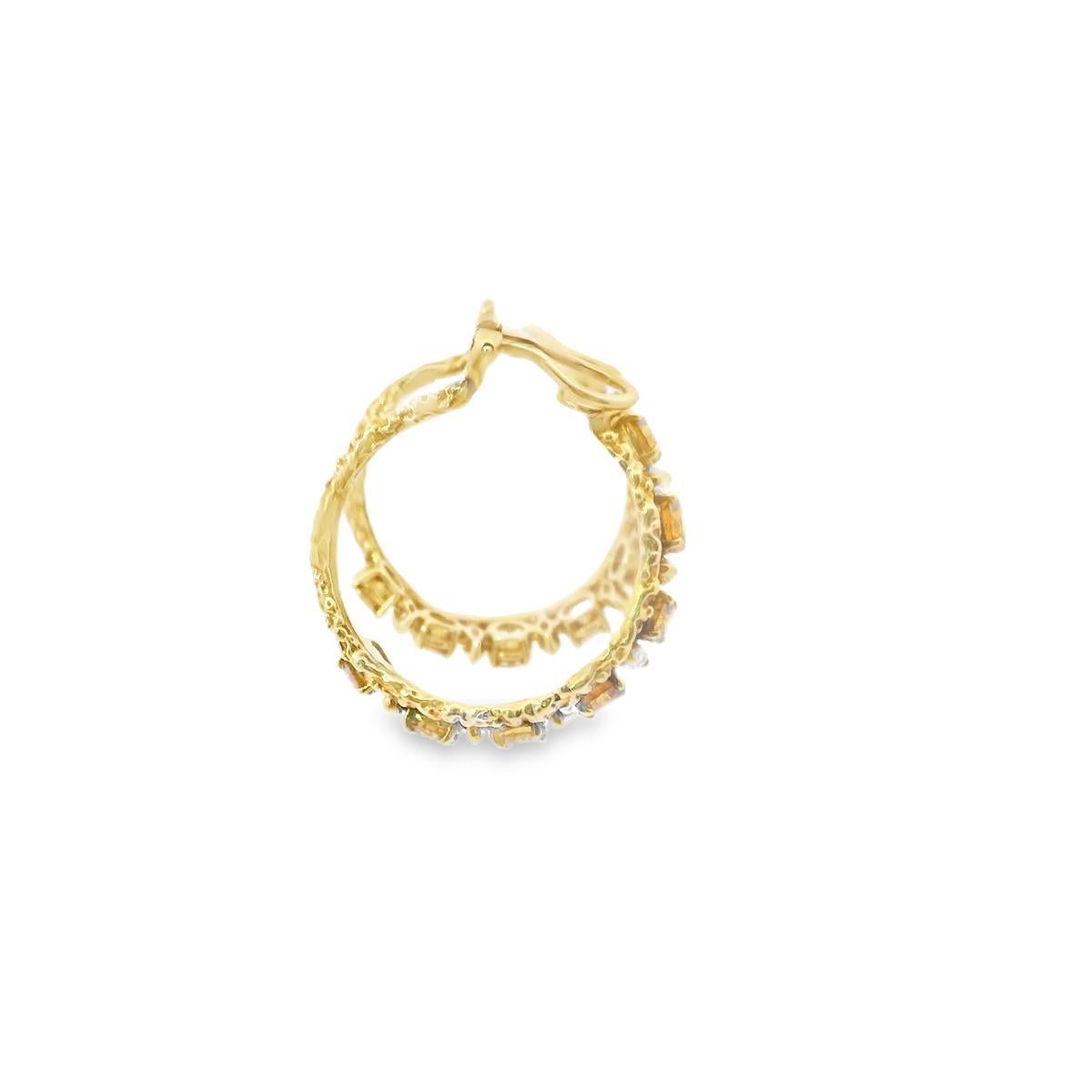 Or jaune 18k  Van Cleef & Arpels Diamant en forme de cercle  Boucles d'oreilles Pour femmes en vente