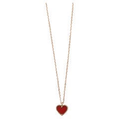 Used 18K Yellow Gold Van Cleef & Arpels Sweet Alhambra Heart Necklace