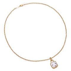 Collar con colgante de morganita de 4,50 ct de Vera Wang en oro amarillo de 18 quilates