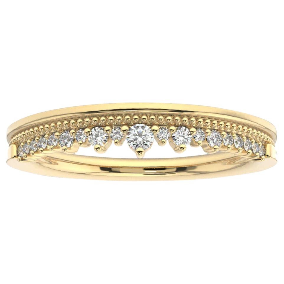 18K Yellow Gold Victoria Diamond Ring '1/6 Ct. tw' For Sale
