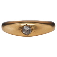Antique 18k Yellow Gold Victorian Sapphire Wedding Ring