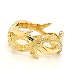 18k Yellow Gold Vine Engagement Ring