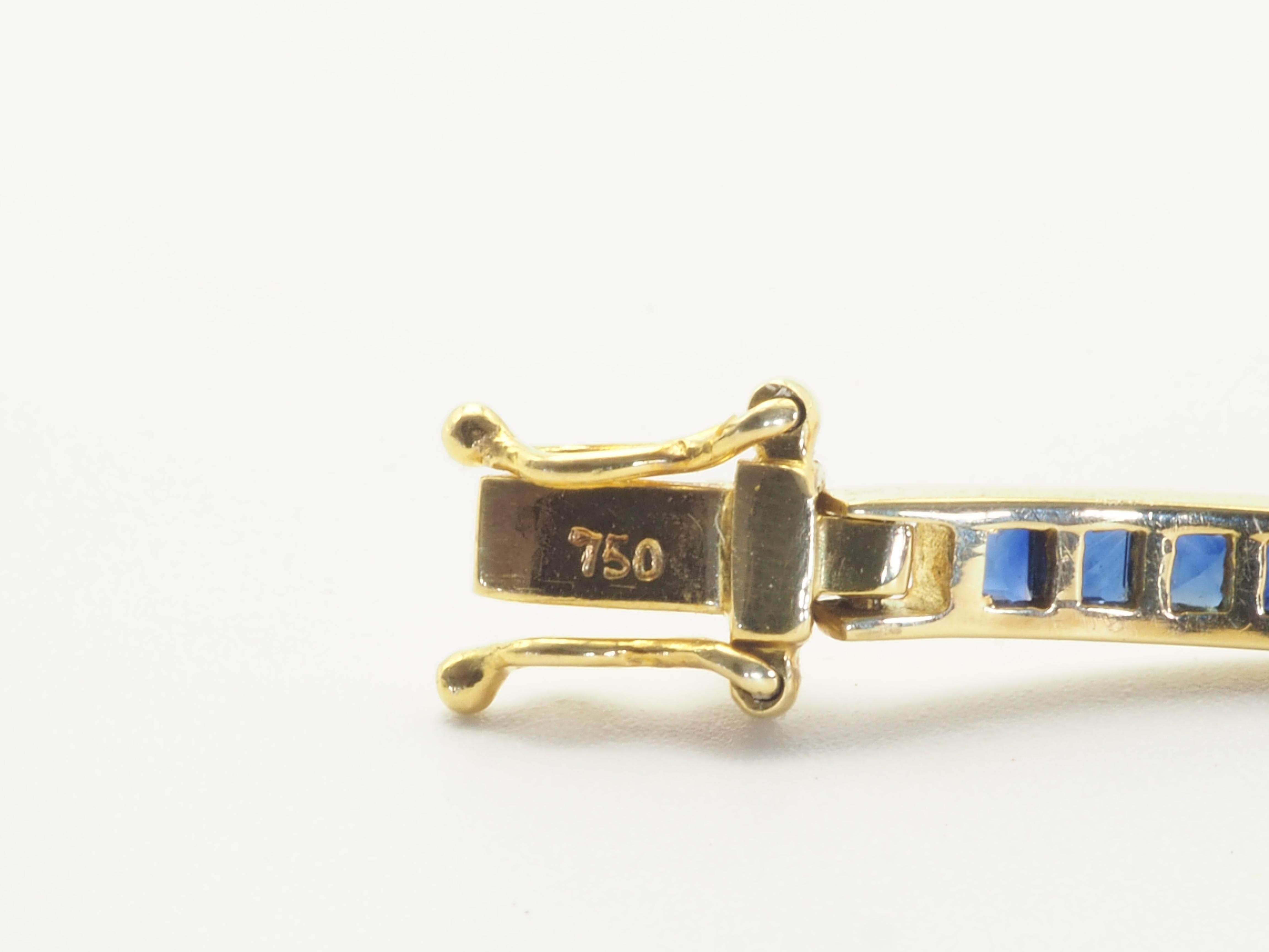 18k Yellow Gold Vintage 2.30ct Multi-Stone & 0.18ct Diamond Fine Bracelet In New Condition In เกาะสมุย, TH