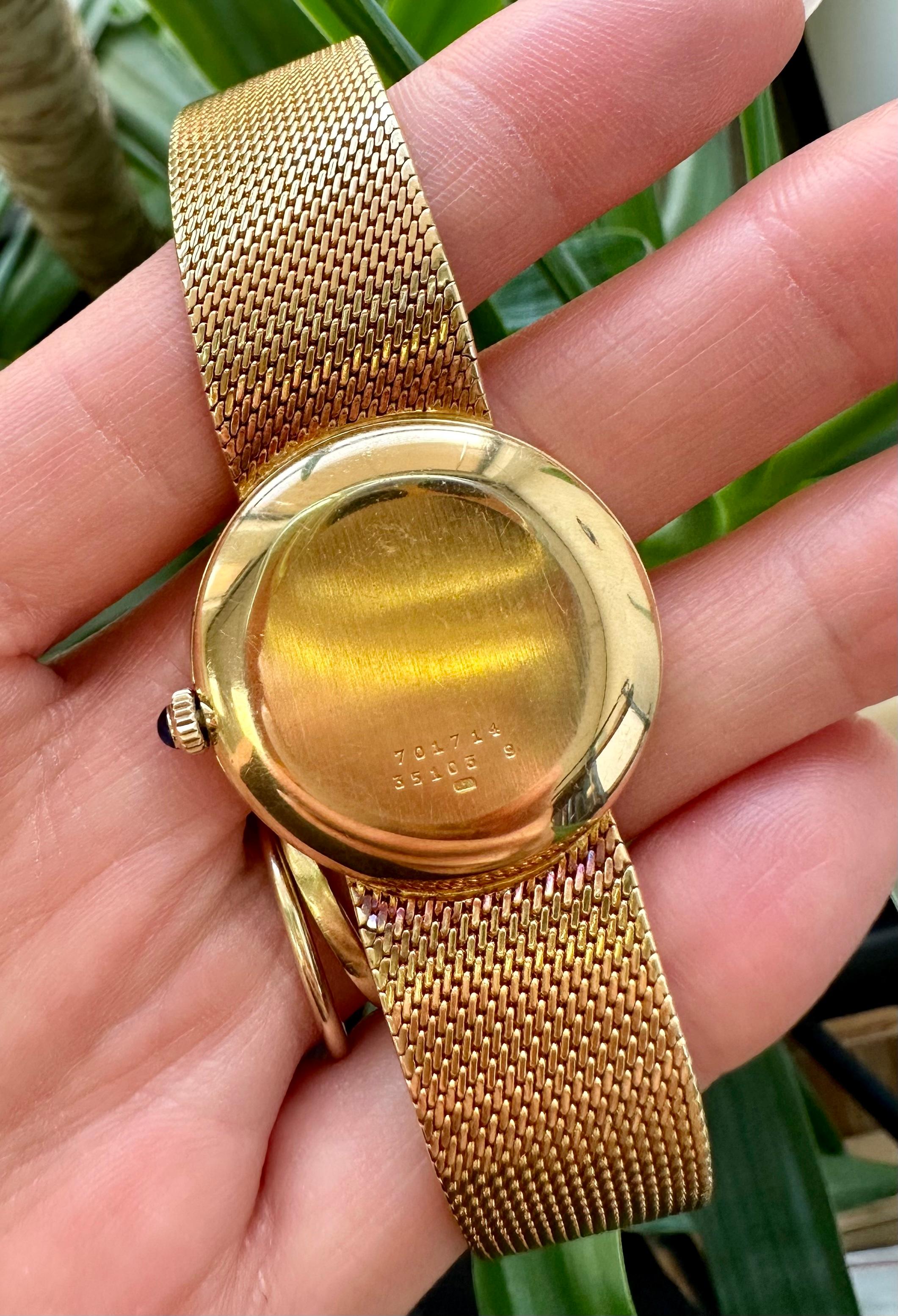 Reloj Baume & Mercier Vintage de oro amarillo de 18 quilates en venta 1