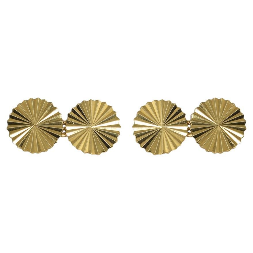 18K Yellow Gold Vintage Cartier Cufflinks 18.9g
