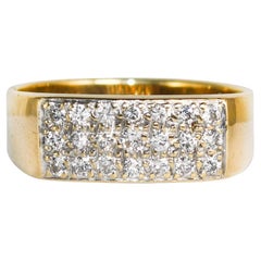 18K Yellow Gold Vintage Diamond Ring 0.30 ct