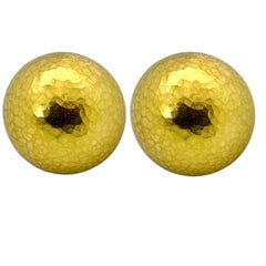 18K Yellow Gold Vintage Dome Earrings by Paloma Picasso for Tiffany & Co.