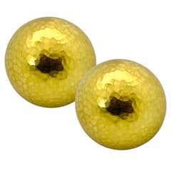18K Yellow Gold Vintage Dome Earrings by Paloma Picasso for Tiffany & Co.