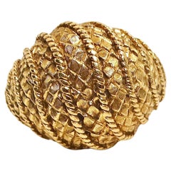 18k Gelbgold Vintage Dome Ring