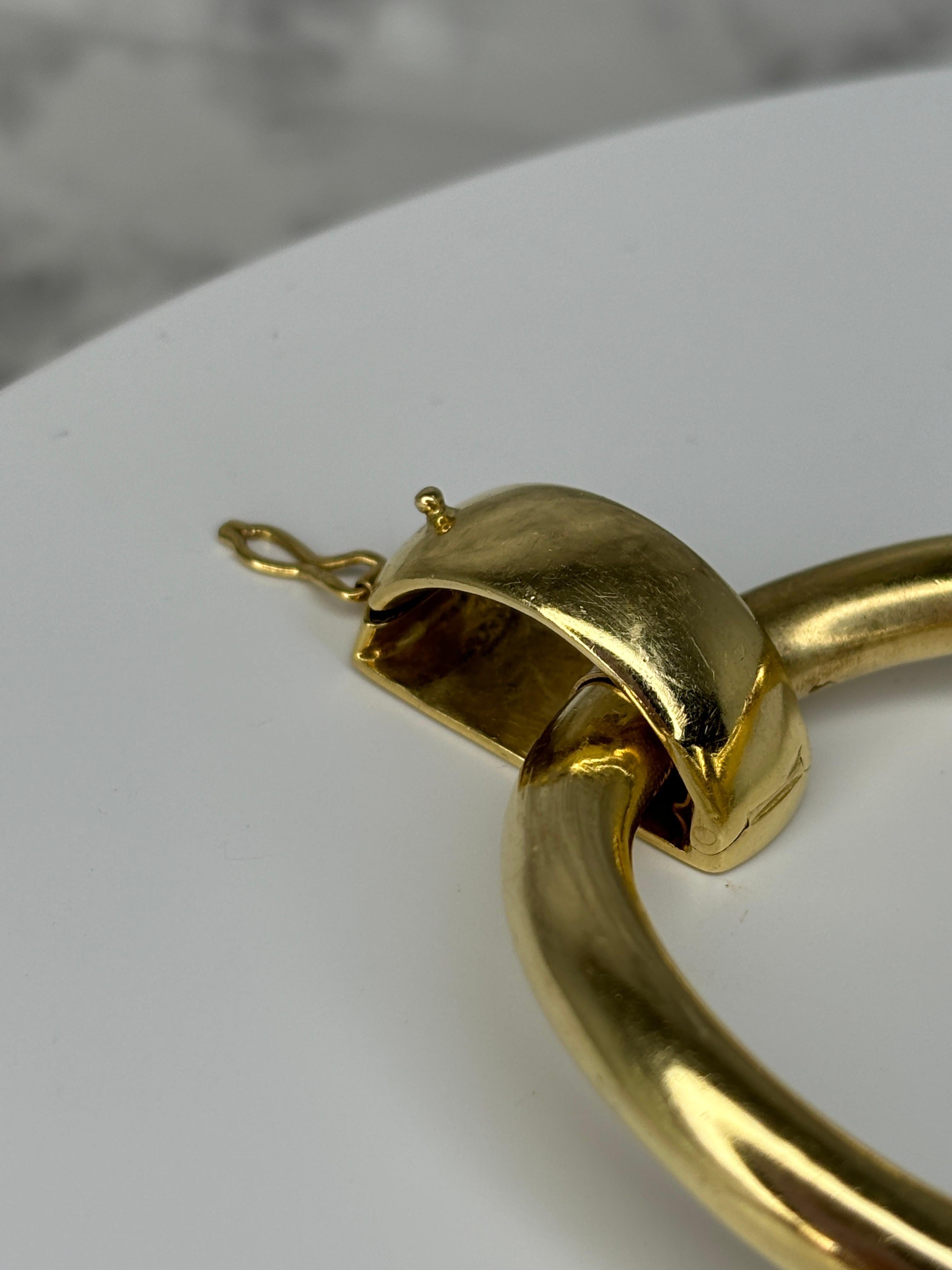 Bracelet vintage et dramatique à maillons ronds surdimensionnés en or jaune 18 carats en vente 2