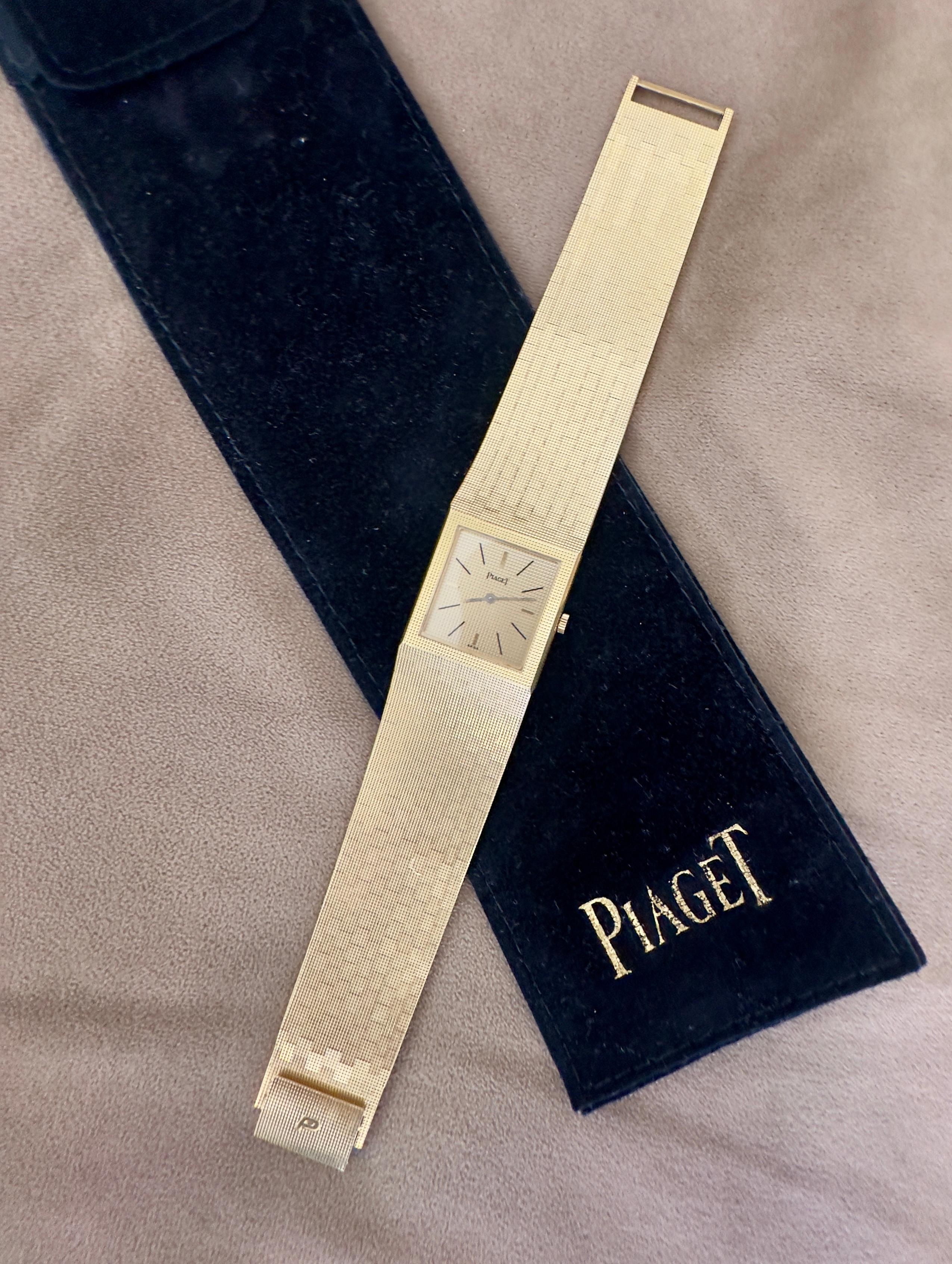 18k Yellow Gold Vintage Piaget Ref. 9131C4 Watch For Sale 5