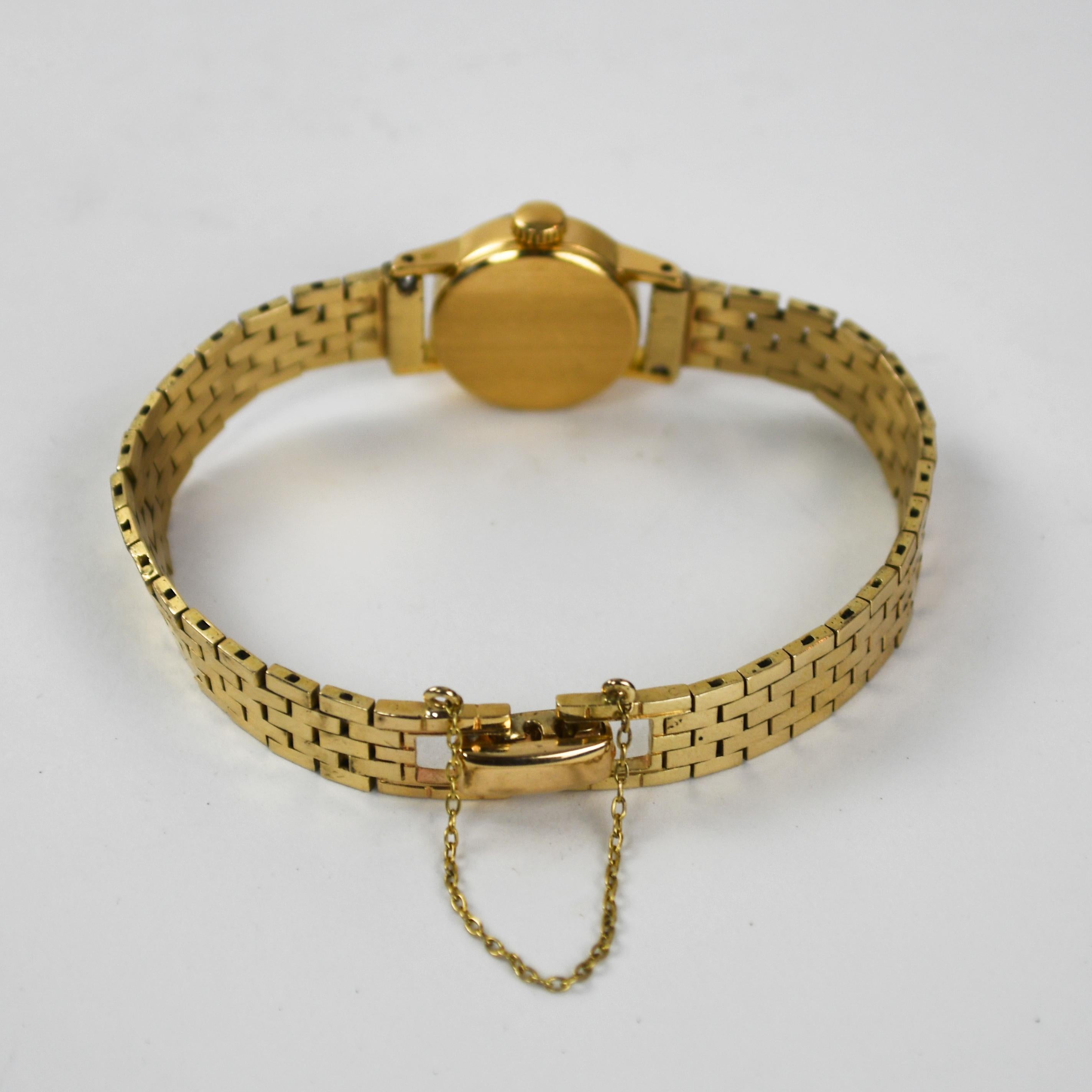 18K Yellow Gold Vintage Rolex Watch w/ 13K Band In Excellent Condition For Sale In Laguna Beach, CA
