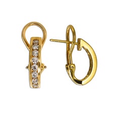 18K Yellow Gold Vintage Tiffany & Co. Diamond Earrings 0.65ct