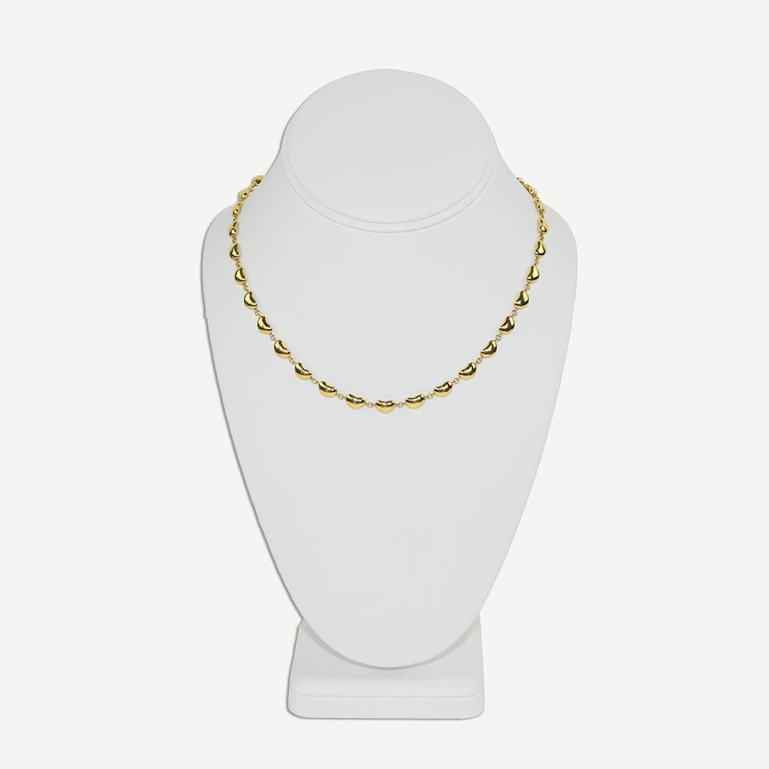Femenino o masculino Oro amarillo de 18 quilates Vintage Tiffany & Co. Collar de judías Elsa Peretti