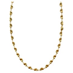 Oro amarillo de 18 quilates Vintage Tiffany & Co. Collar de judías Elsa Peretti
