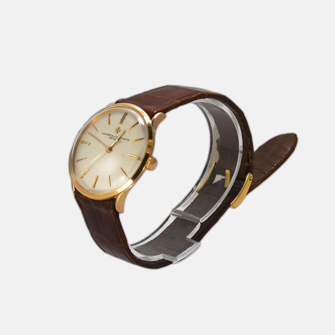 18 Karat Gelbgold Vintage Vacheron Constantin Armbanduhr (33 mm) für Damen oder Herren im Angebot