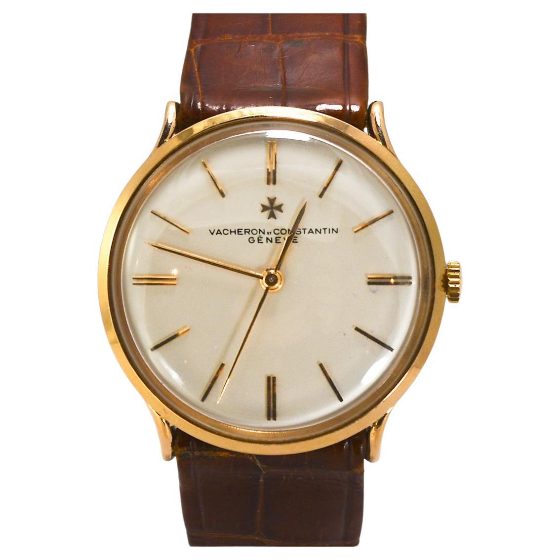 18K Yellow Gold Vintage Vacheron Constantin Wristwatch (33mm) For Sale