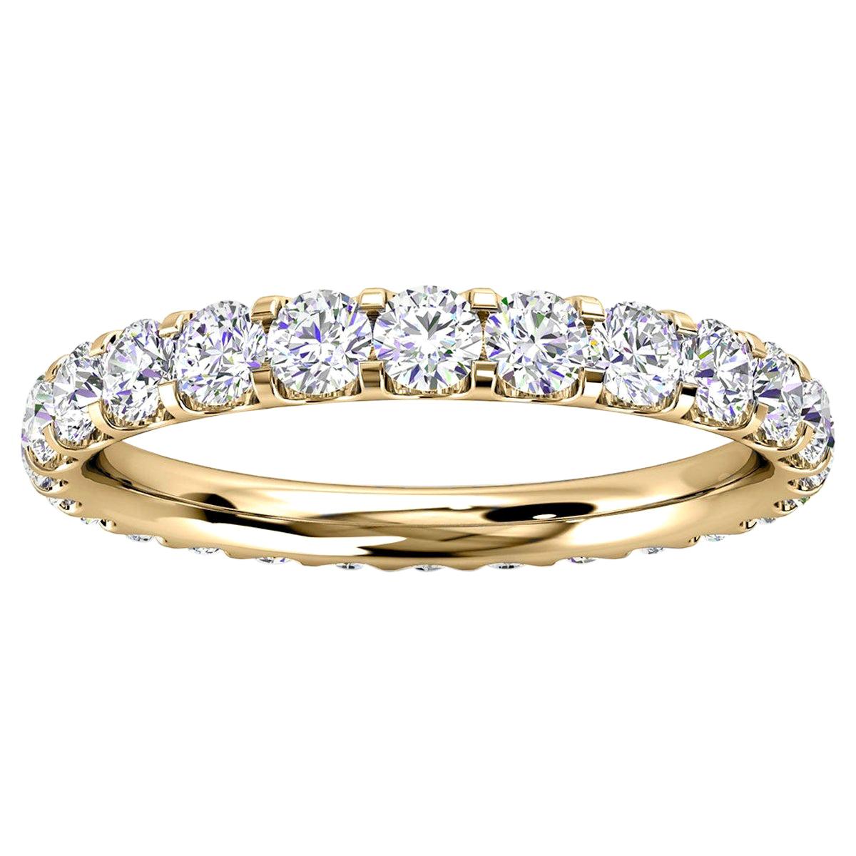 For Sale:  18k Yellow Gold Viola Eternity Micro-Prong Diamond Ring '1 Ct. tw'