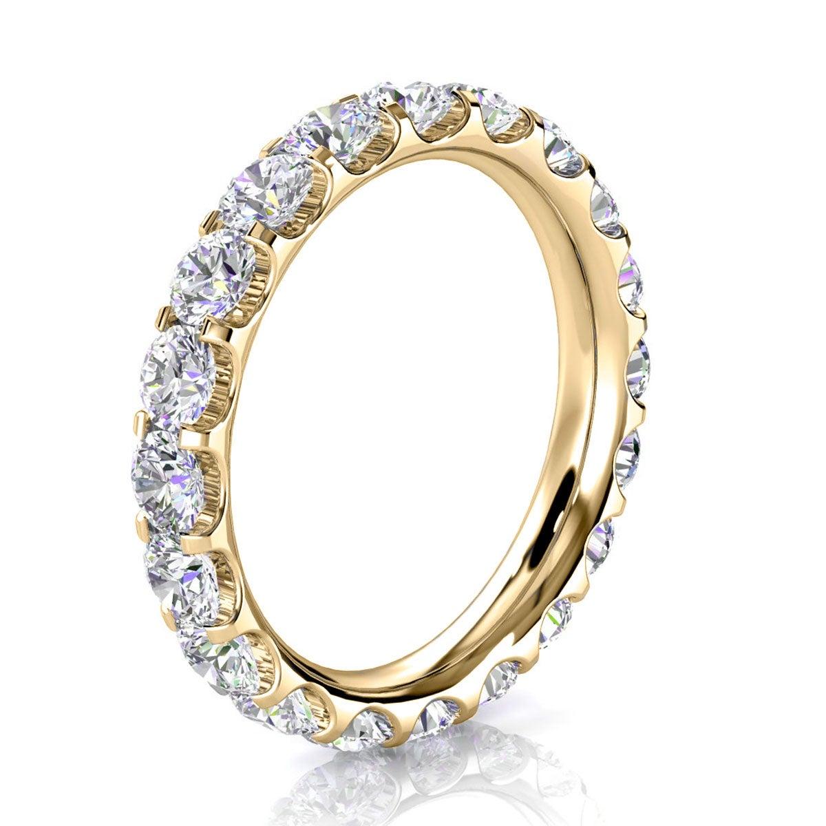 For Sale:  18k Yellow Gold Viola Eternity Micro-Prong Diamond Ring '2 Ct. tw' 2