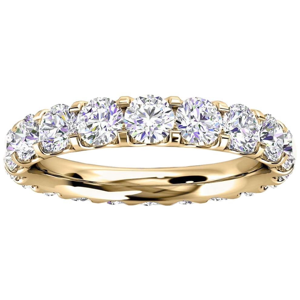 18k Yellow Gold Viola Eternity Micro-Prong Diamond Ring '2 Ct. tw'