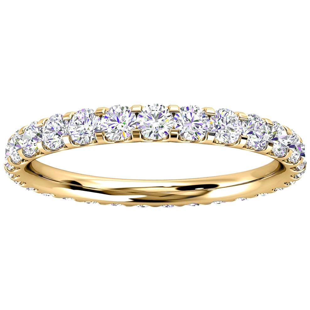 For Sale:  18k Yellow Gold Viola Eternity Micro-Prong Diamond Ring '3/4 Ct. Tw'