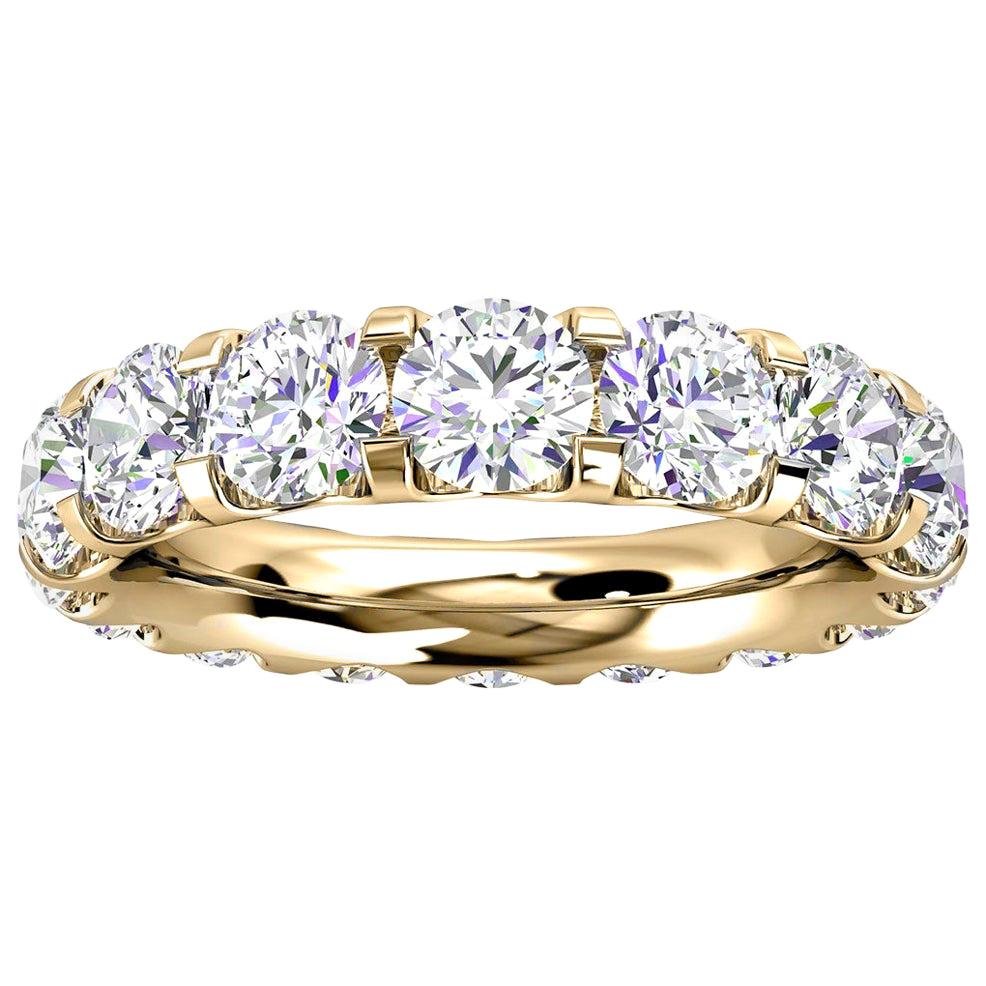 For Sale:  18k Yellow Gold Viola Eternity Micro-Prong Diamond Ring '4 Ct. Tw'