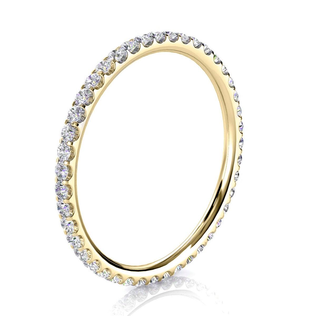in vendita:  Anello Viola Mini Eternity Micro-Prong Diamond in oro giallo 18 carati '1/3 Ct. Tw' 2