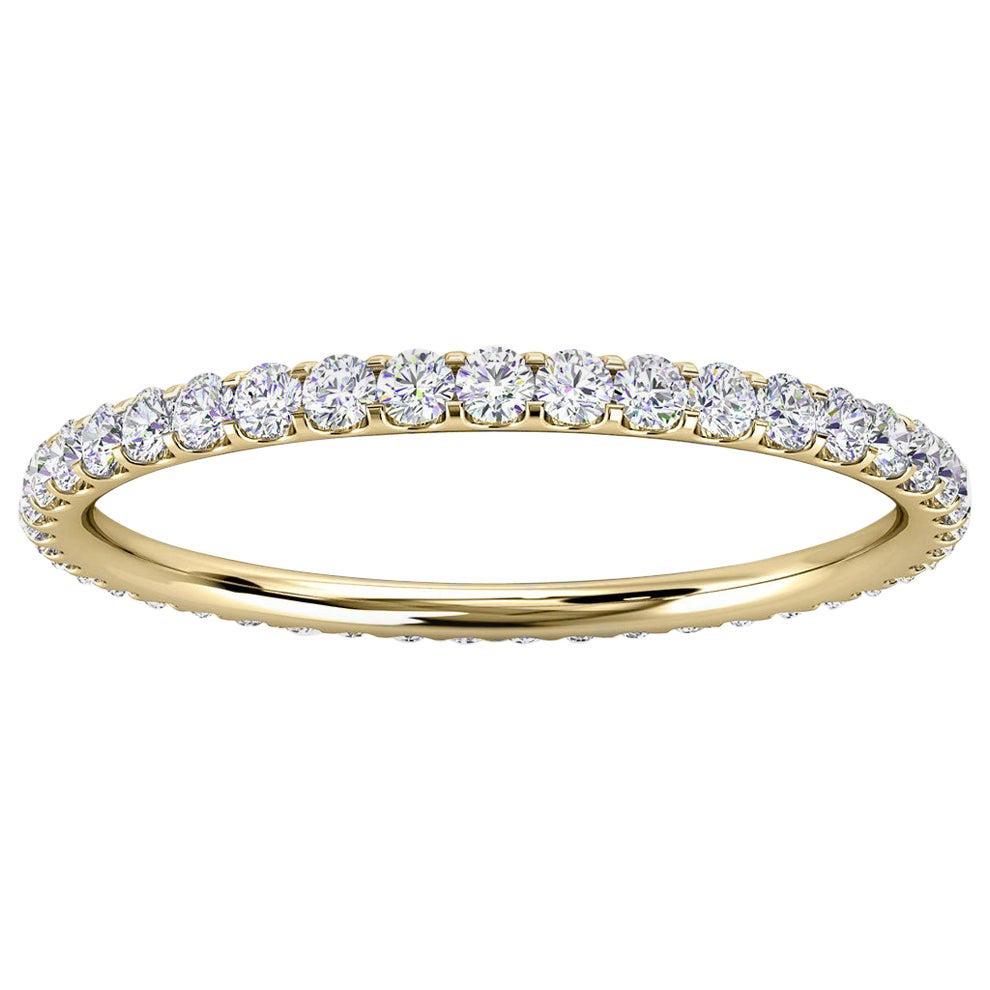 Anello Viola Mini Eternity Micro-Prong Diamond in oro giallo 18 carati '1/3 Ct. Tw'