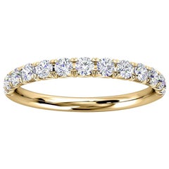 18k Yellow Gold Voyage French Pave Diamond Ring '1/3 Ct. Tw'