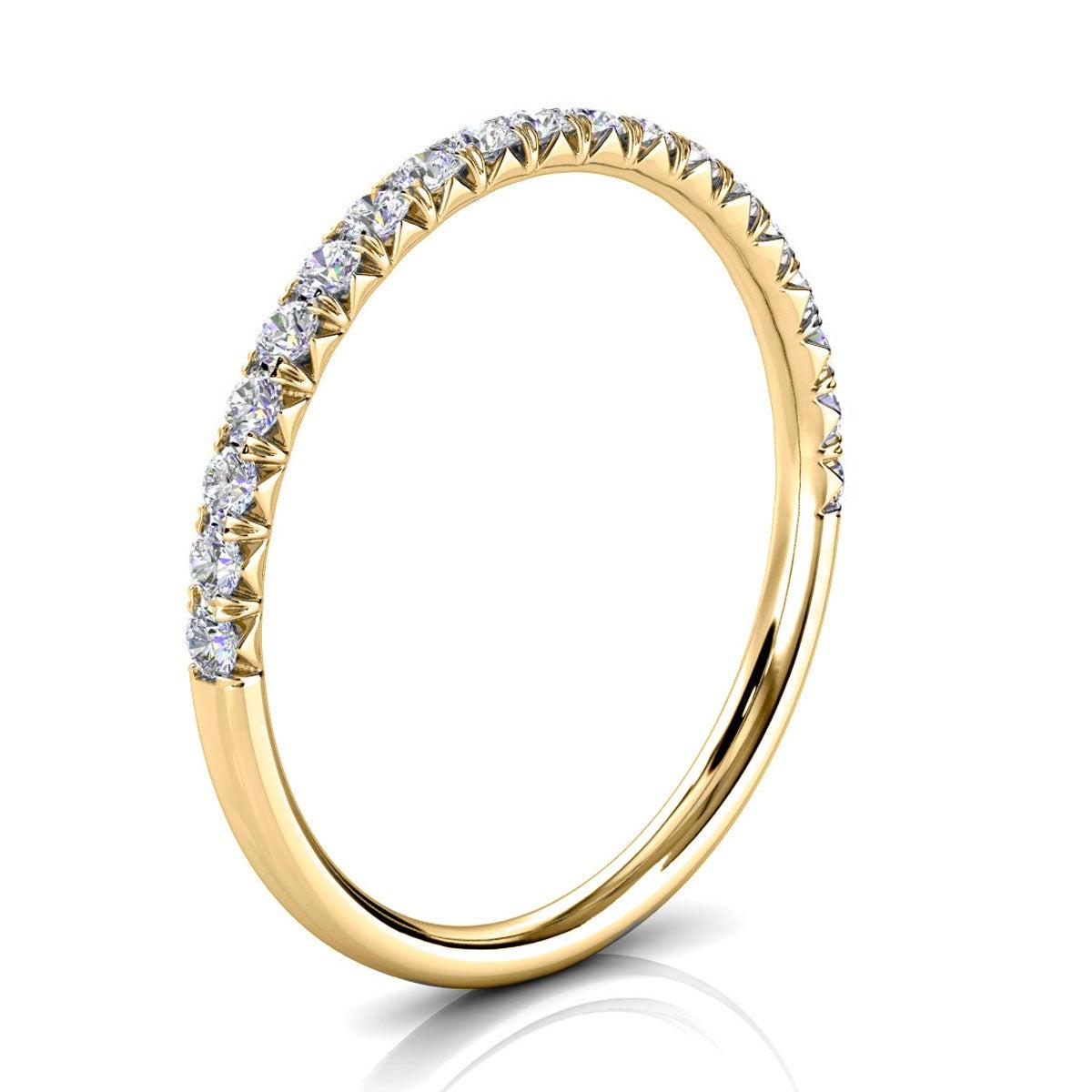 For Sale:  18k Yellow Gold Voyage French Pave Diamond Ring '1/4 Ct. tw' 2
