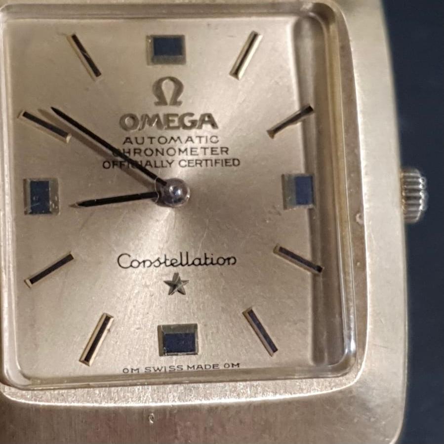18K Yellow Gold Watch Omega Constellation Full Satinated Gold 4