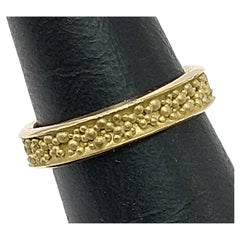 18k Yellow Gold Wedding Band "Champagne Bubbles"