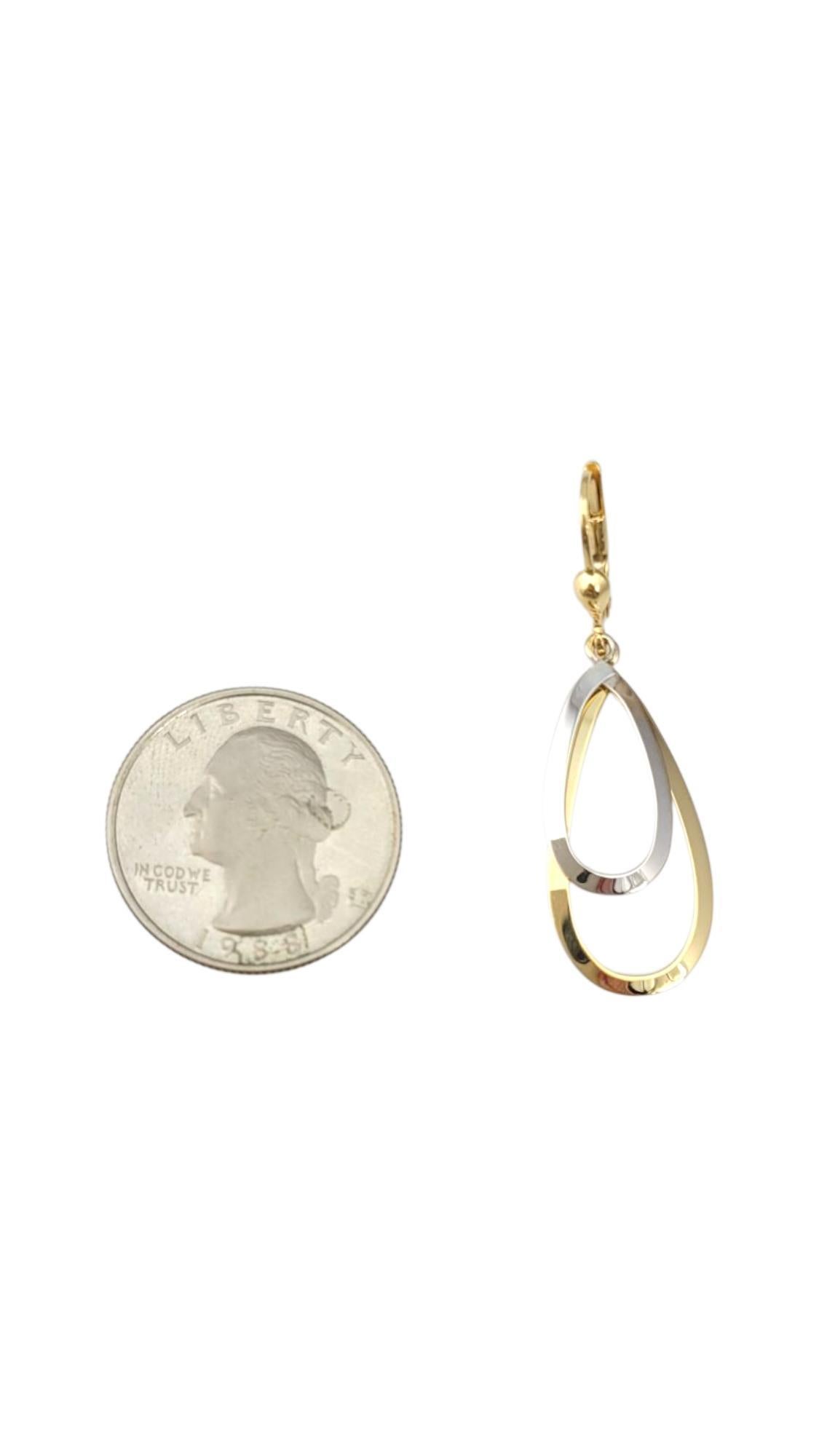 18K Yellow Gold & White Gold Dangle Earrings #21740 in vendita 2